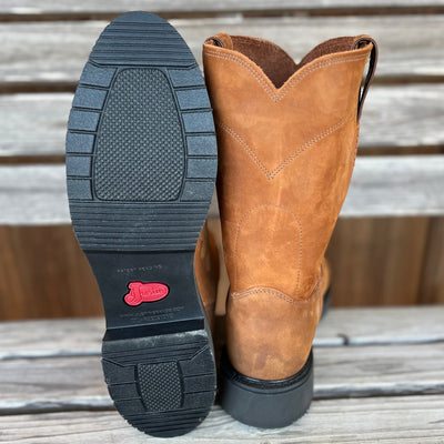 Aged Bark Round Roper Work Boots for Men | Justin - Korvel