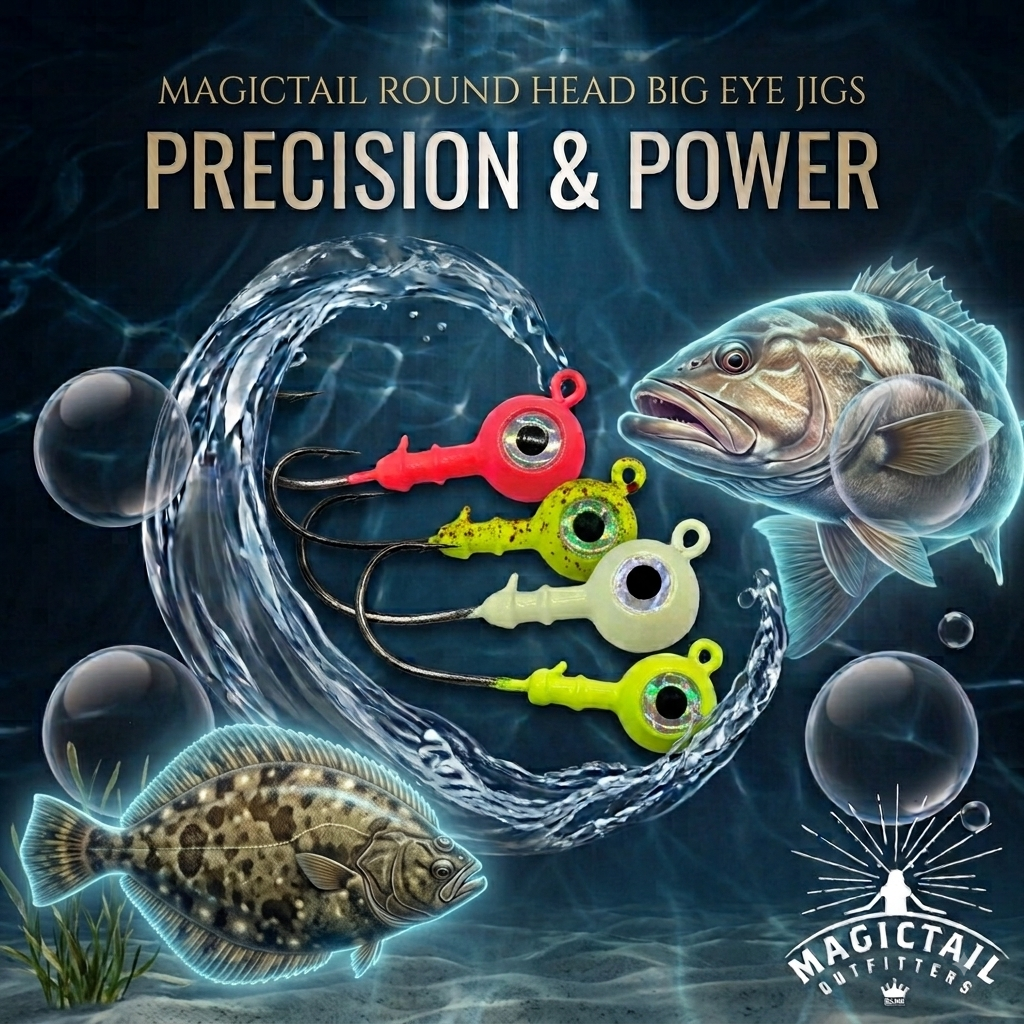 Leurres Magictail à tête ronde et gros œil (paquets de 3)