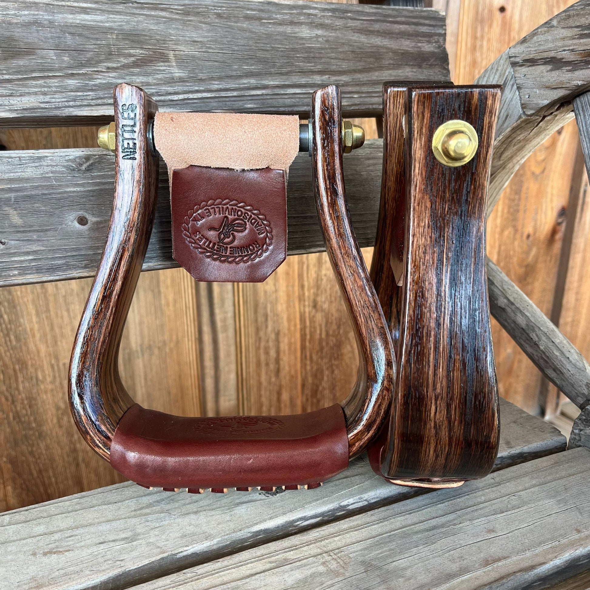Premium 2" Flatbottom Triple Finish Stirrups by Nettles - Korvel