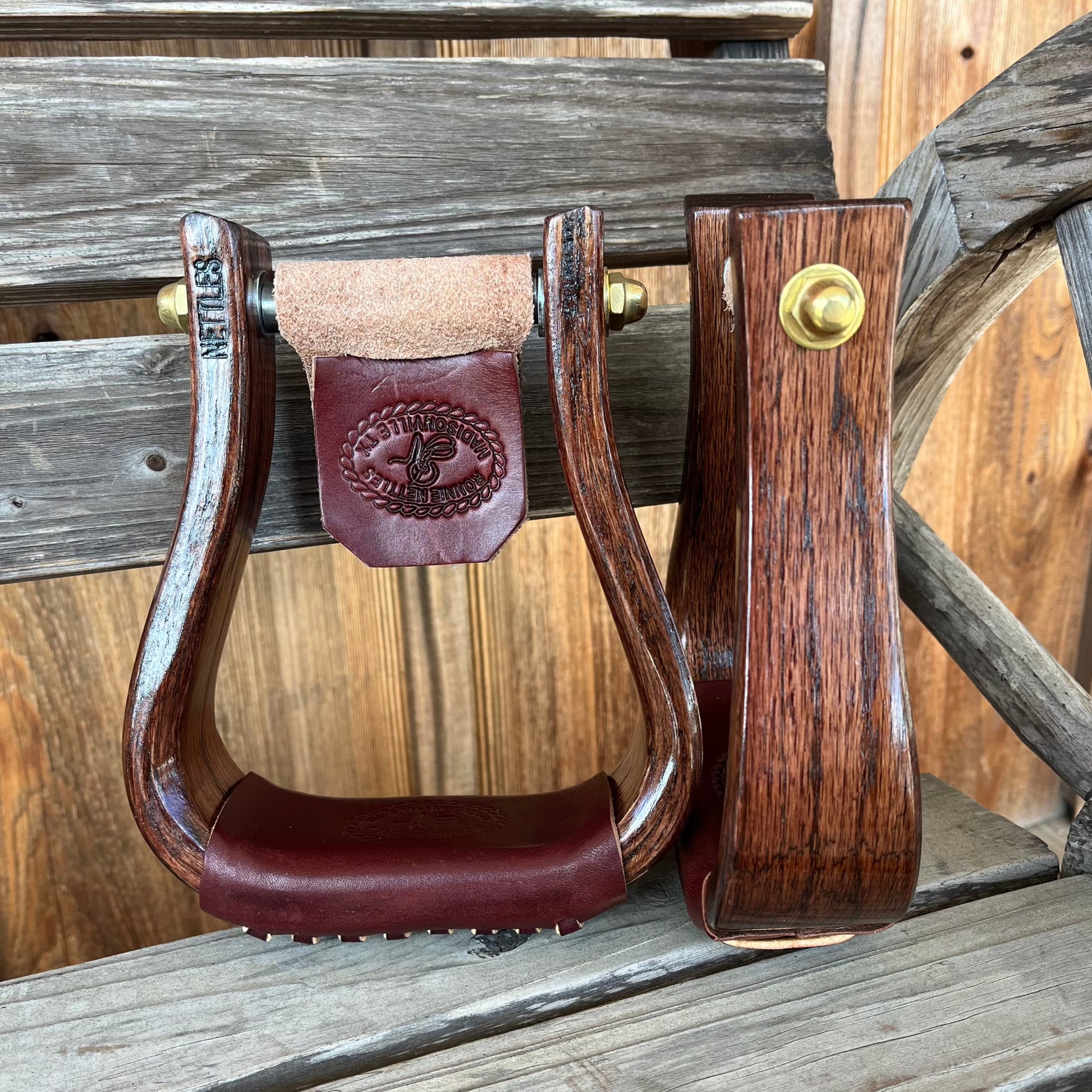 Premium 2" Flat Bottom Cherry Stirrups by Nettles - Korvel