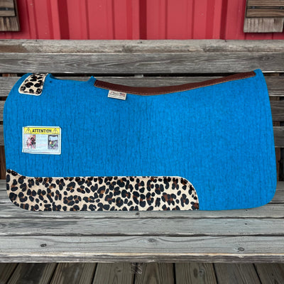 Premium Turquoise Contoured Saddle Pad - 30x28 - Korvel