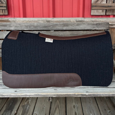 Premium 7/8" Black Saddle Pad 30x28 for Equestrian Excellence - Korvel