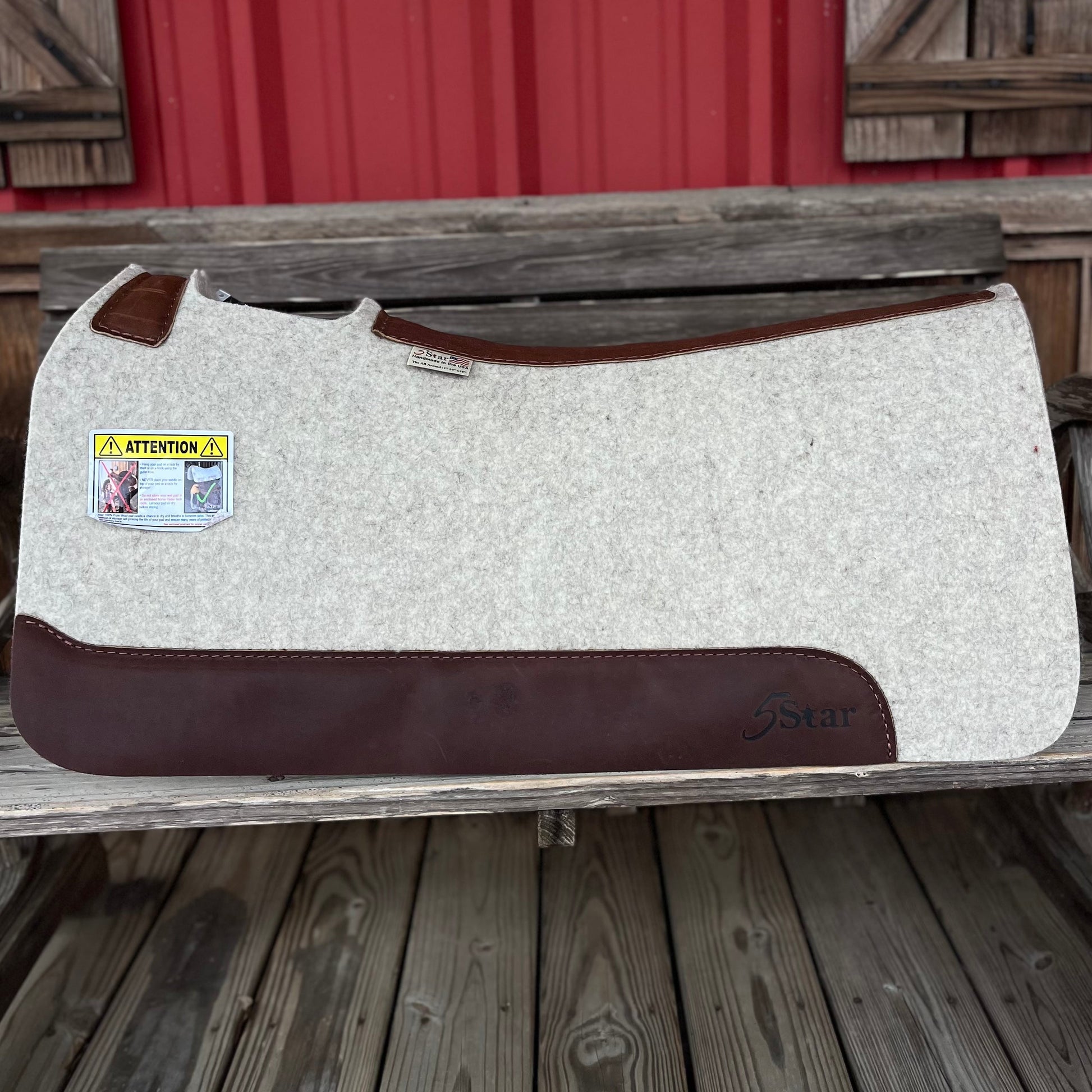 Premium 1" Thick Natural Contoured Saddle Pad 30x30 - Korvel