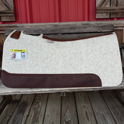 Premium 1" Thick Natural Contoured Saddle Pad 30x30 - Korvel