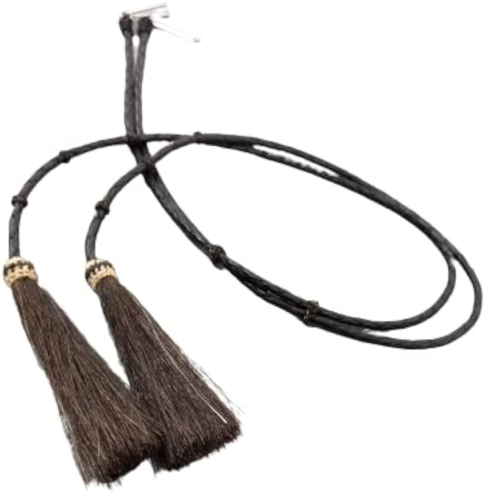 Premium Leather Stampede String with Horsehair Tassel - Korvel