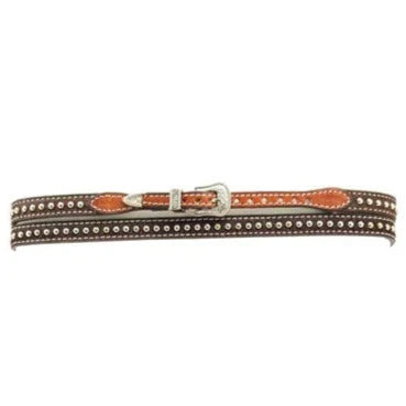 Stylish Studded Cowhide Hat Band - Korvel