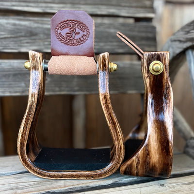 3" Nettles Trailblazer Stirrups - Rustic Wrangler Design - Korvel