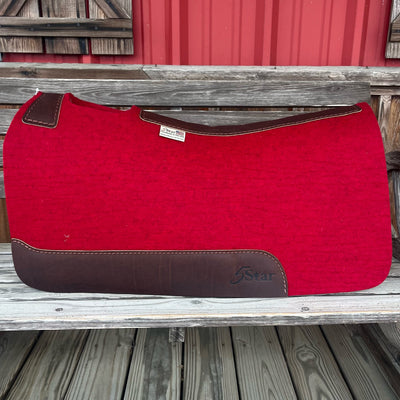 Premium 3/4" Dark Red Barrel Racing Pad - 30x28 - Korvel