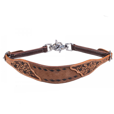 Brown Tooled Wither Strap - Korvel