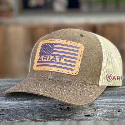 Ariat USA Flag Brown Cap for Men - Korvel