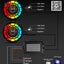 Kit de phares et feux de brouillard RGB LED SPDZ1 Oculus 7”