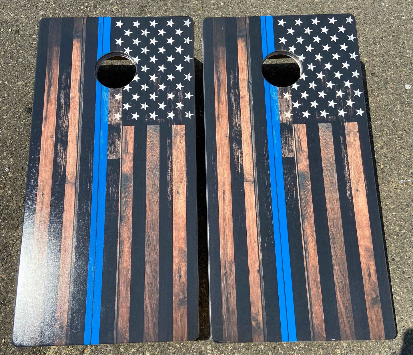 Customizable Blue Line Cornhole Boards - Premium Quality - Korvel