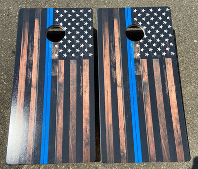 Customizable Blue Line Cornhole Boards - Premium Quality - Korvel