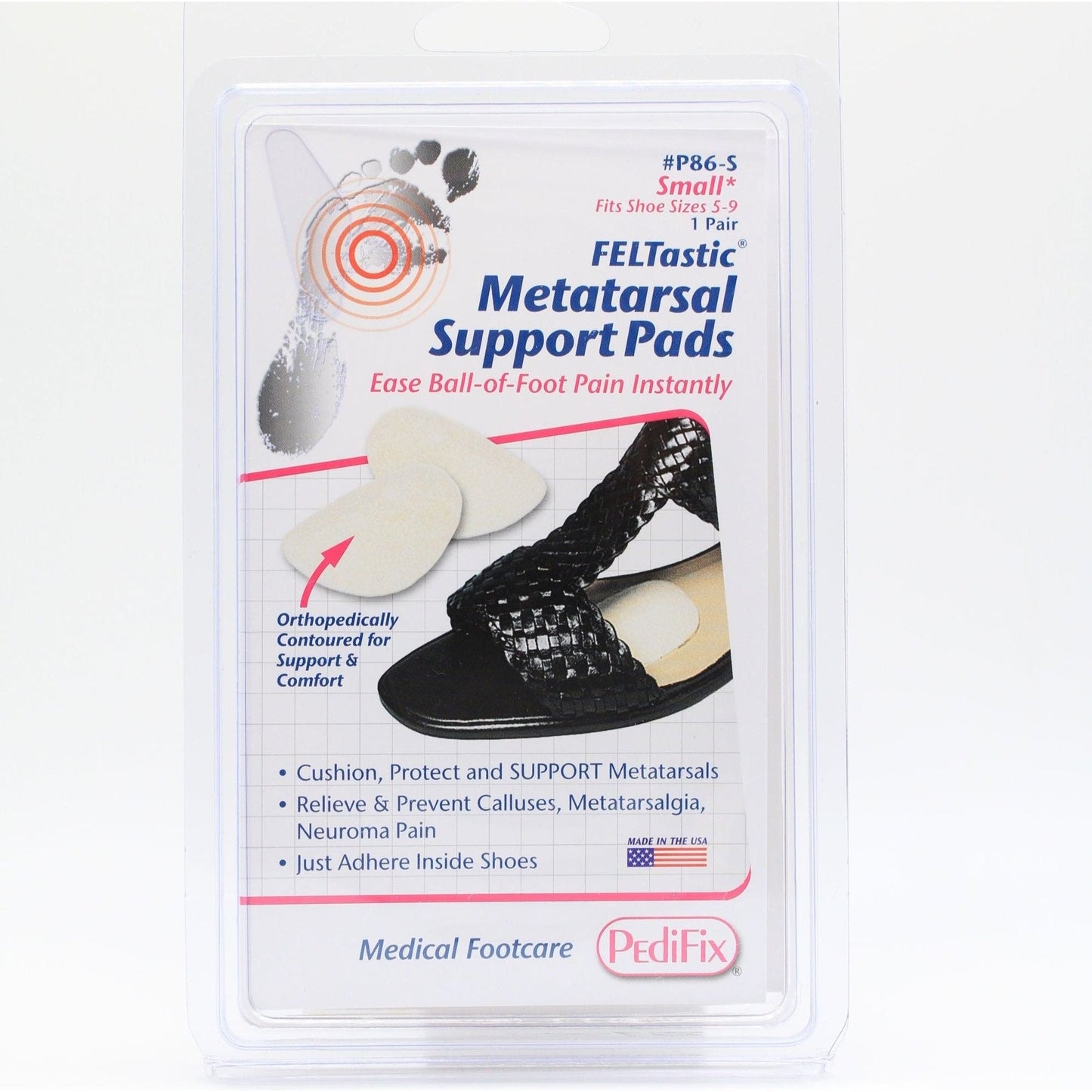 PediFix Feltastic Almohadillas de Soporte Metatarsal - Tamaño Pequeño