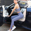 Mesh Seamless Legging with Ribbing Detail