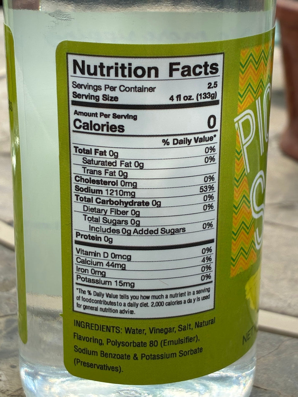 Jugo de pepinillos Pickle Sips™: auténtico sabor a eneldo en una botella de 283 ml