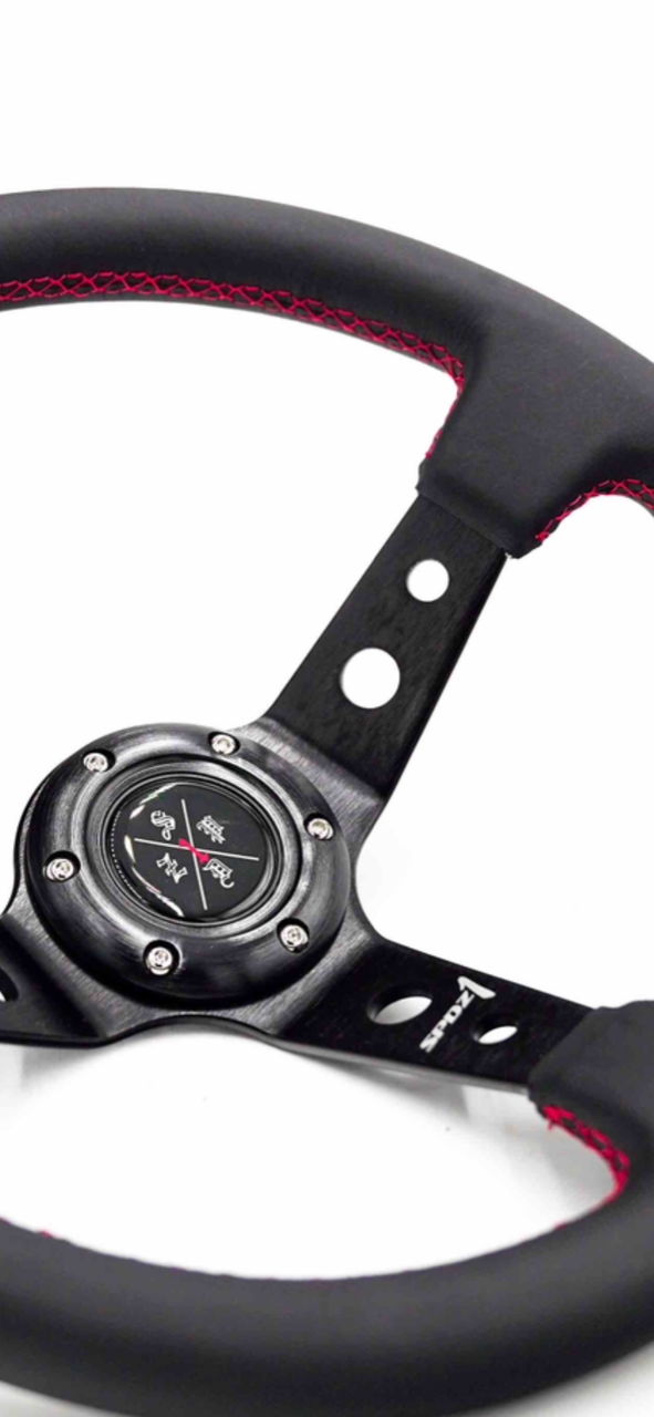 SPDZ1 Premium Red Stitch Steering Wheel - Korvel