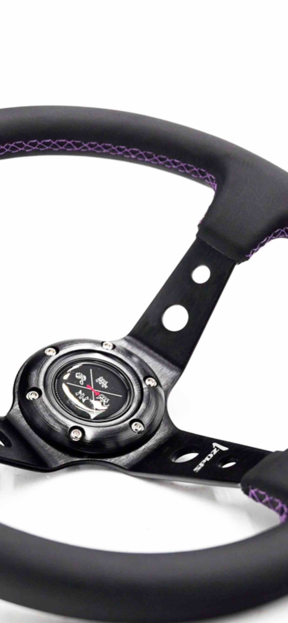 SPDZ1 Premium Purple Stitch Steering Wheel - Korvel