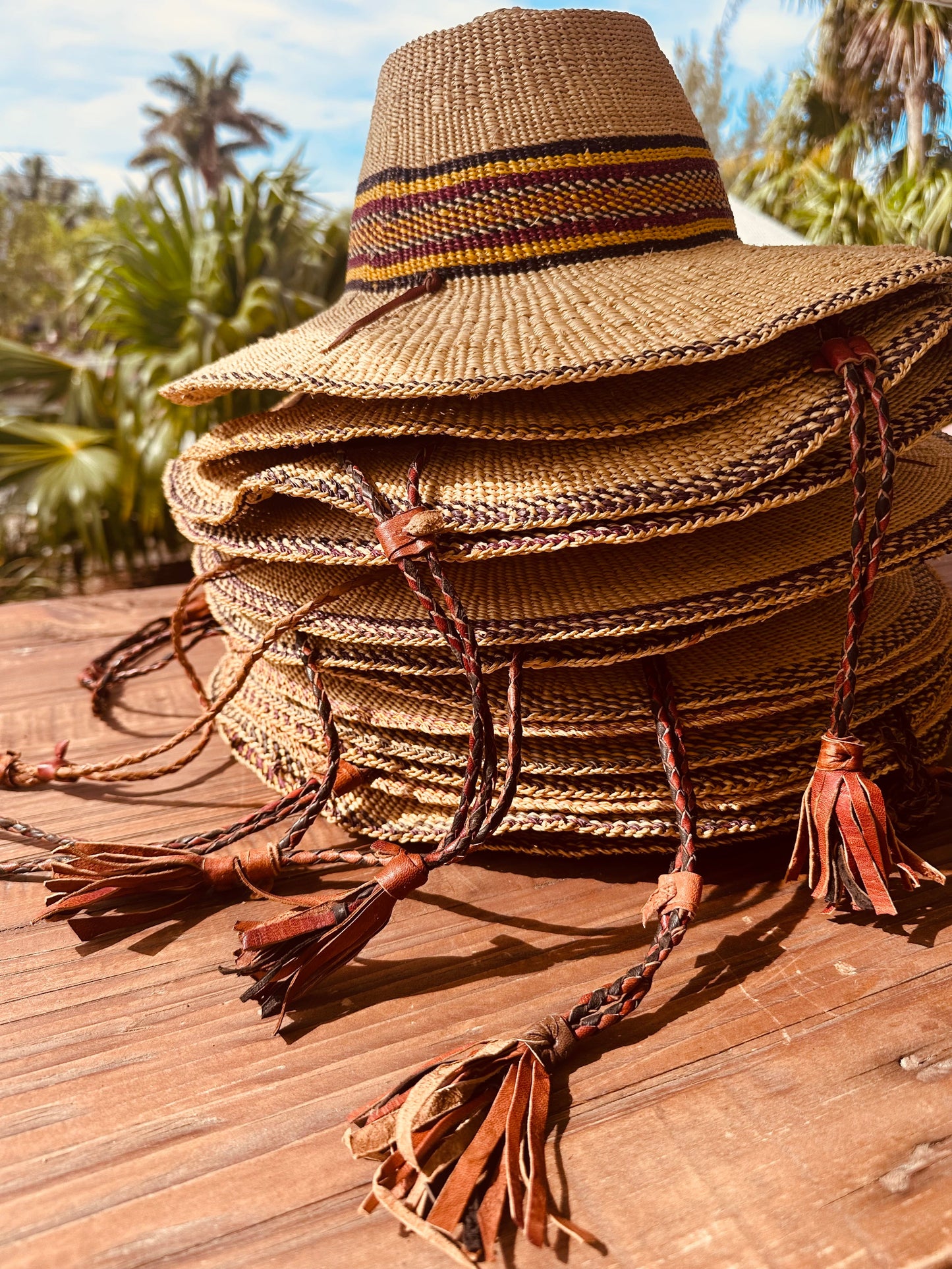 Sombrero de sol tejido a mano