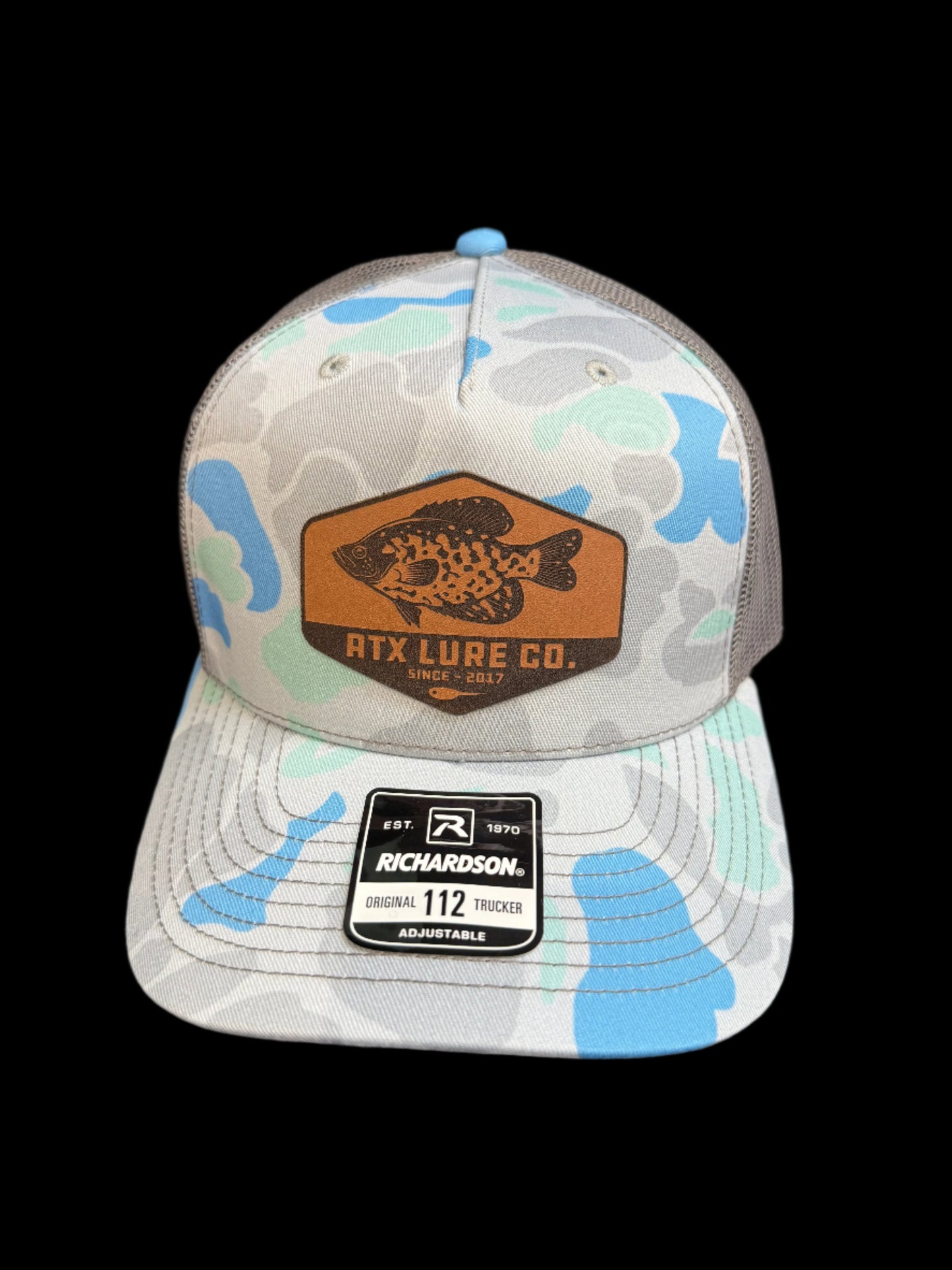 Leather Crappie Patch Hat
