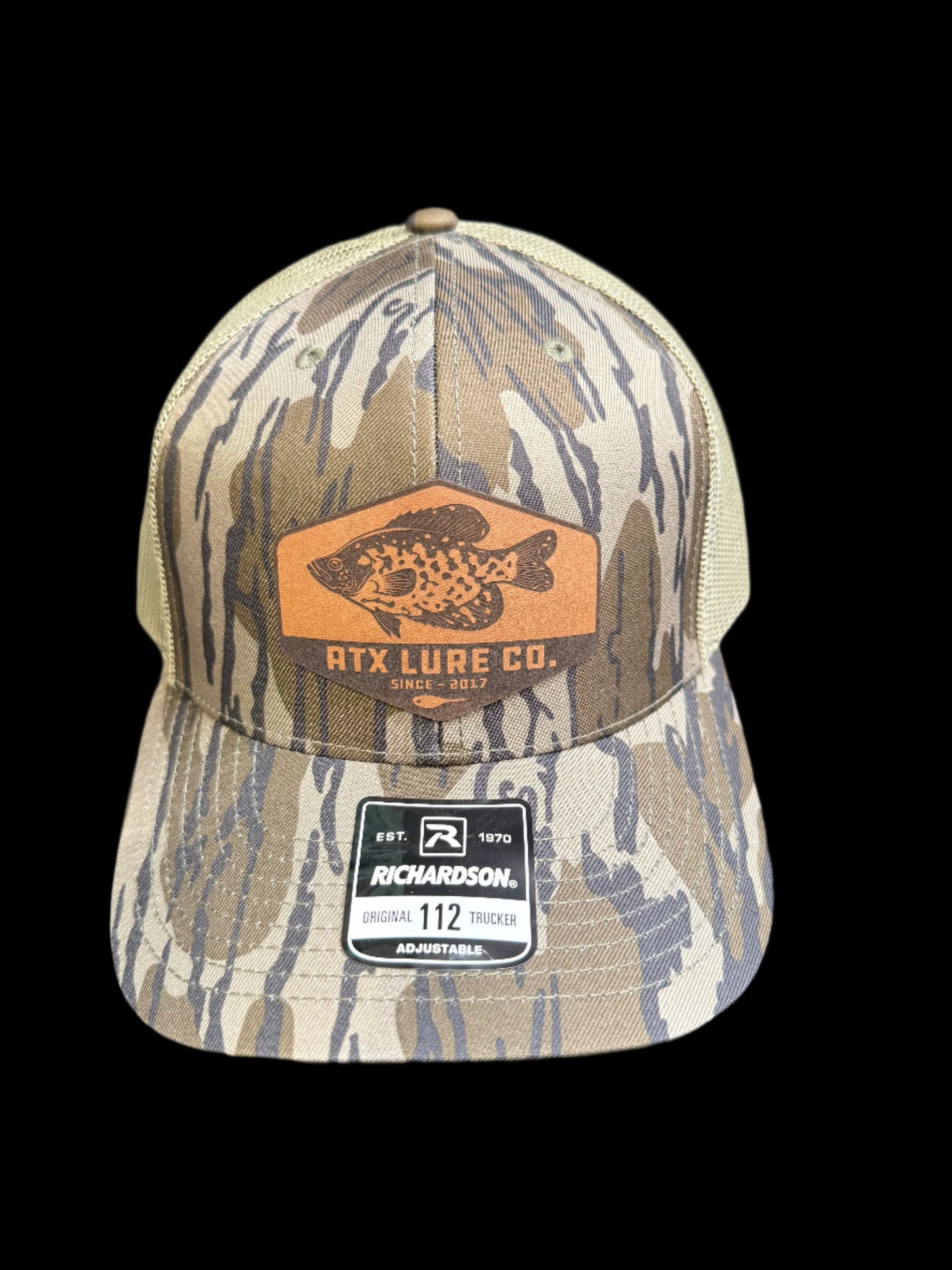 Leather Crappie Patch Hat