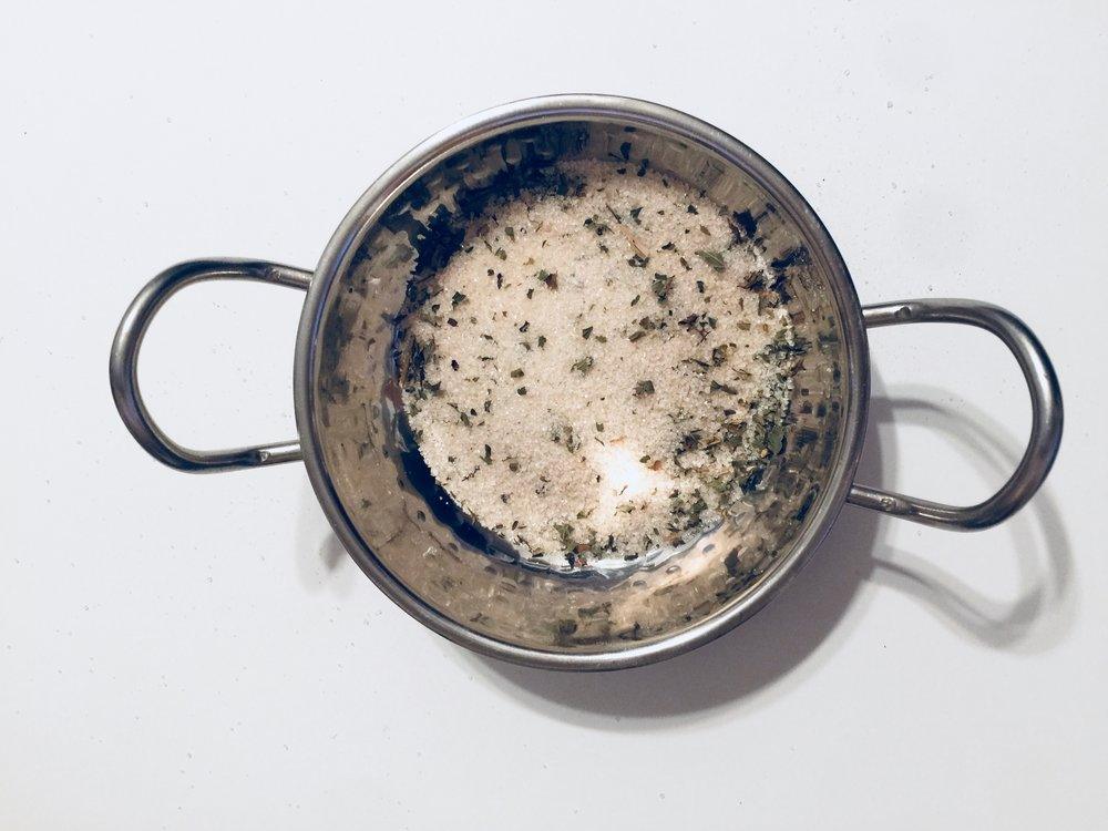 Pacific Northwest Mint infused artisan culinary sugar - Korvel