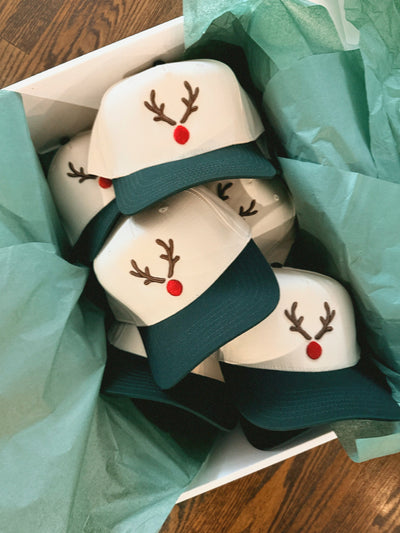 Rudolph Puff Embroidered Baseball Cap