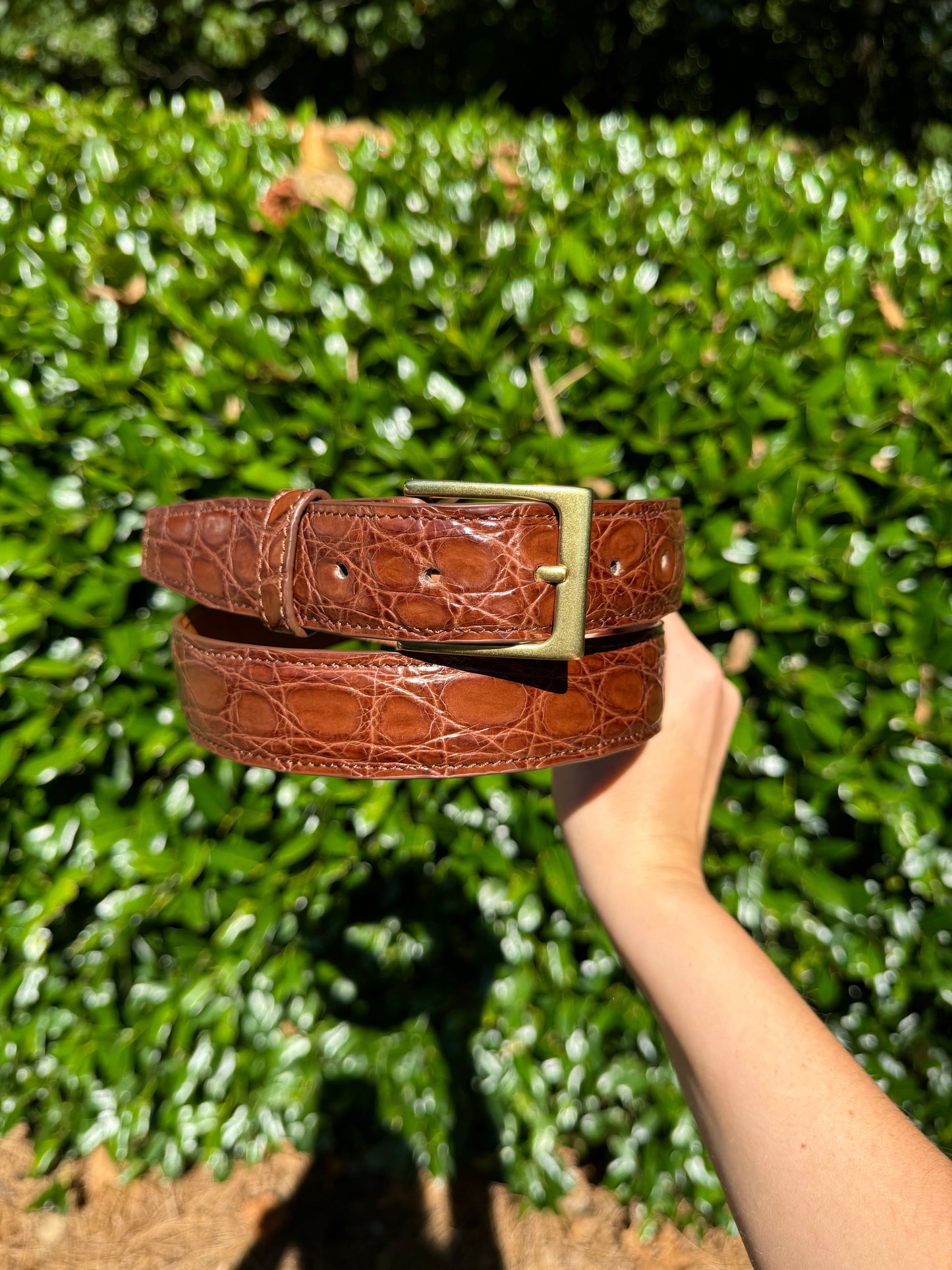 Cognac Matte Full Skin Belt
