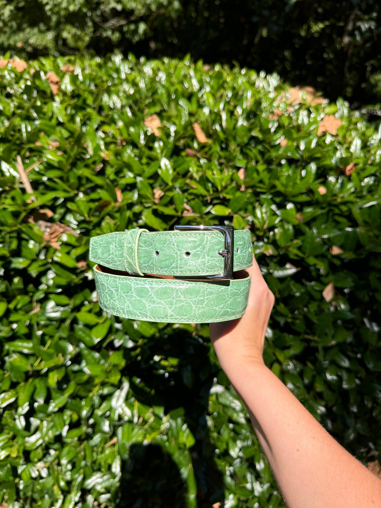 Mint Glazed Full Skin Belt
