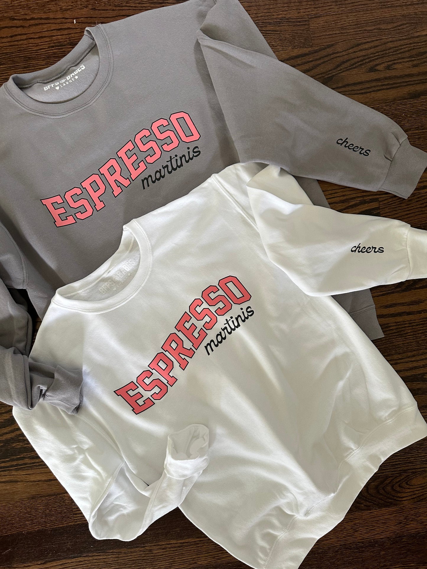 Espresso Martinis Printed Sweatshirt with Cheers Cuff