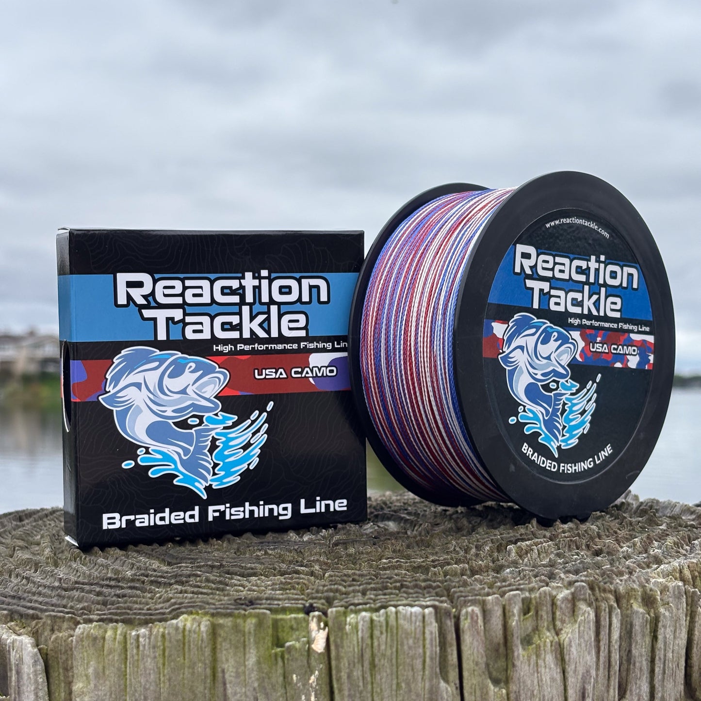 Línea de pesca trenzada USA Camo Reaction Tackle: resistencia y sensibilidad inigualables