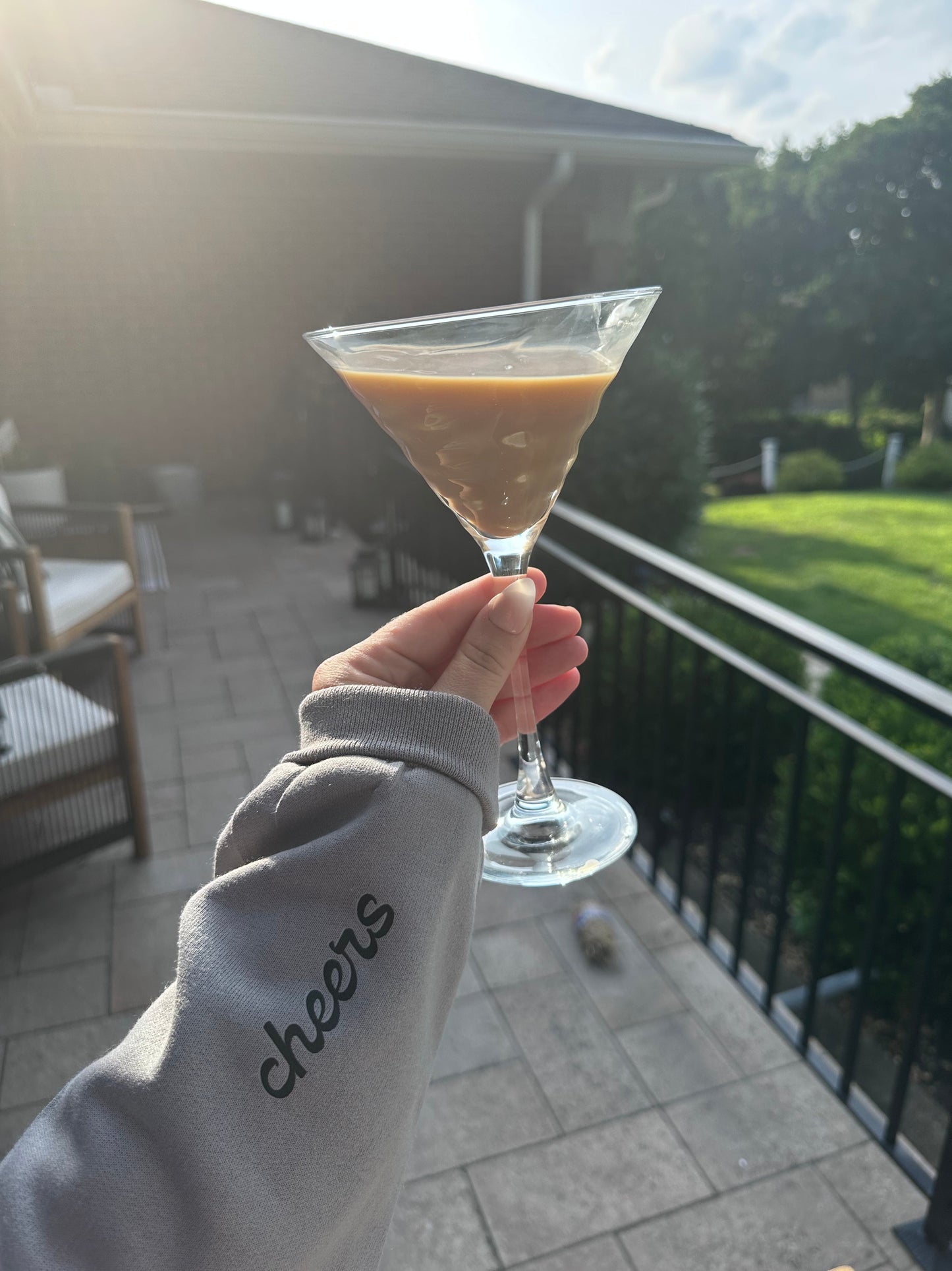 Espresso Martinis Printed Sweatshirt with Cheers Cuff