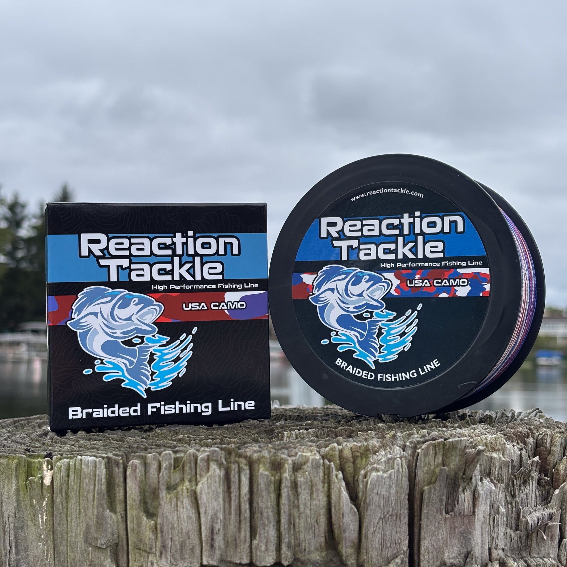 USA Camo Reaction Tackle Braided Fishing Line - Unmatched Strength & Sensitivity - Korvel