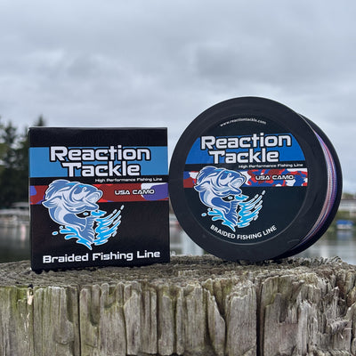 USA Camo Reaction Tackle Braided Fishing Line - Unmatched Strength & Sensitivity - Korvel