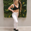 Savoy Active SleekFit Mesh Pocket Leggings - White