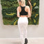 Savoy Active SleekFit Mesh Pocket Leggings - White