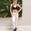 Savoy Active SleekFit Mesh Pocket Leggings - White