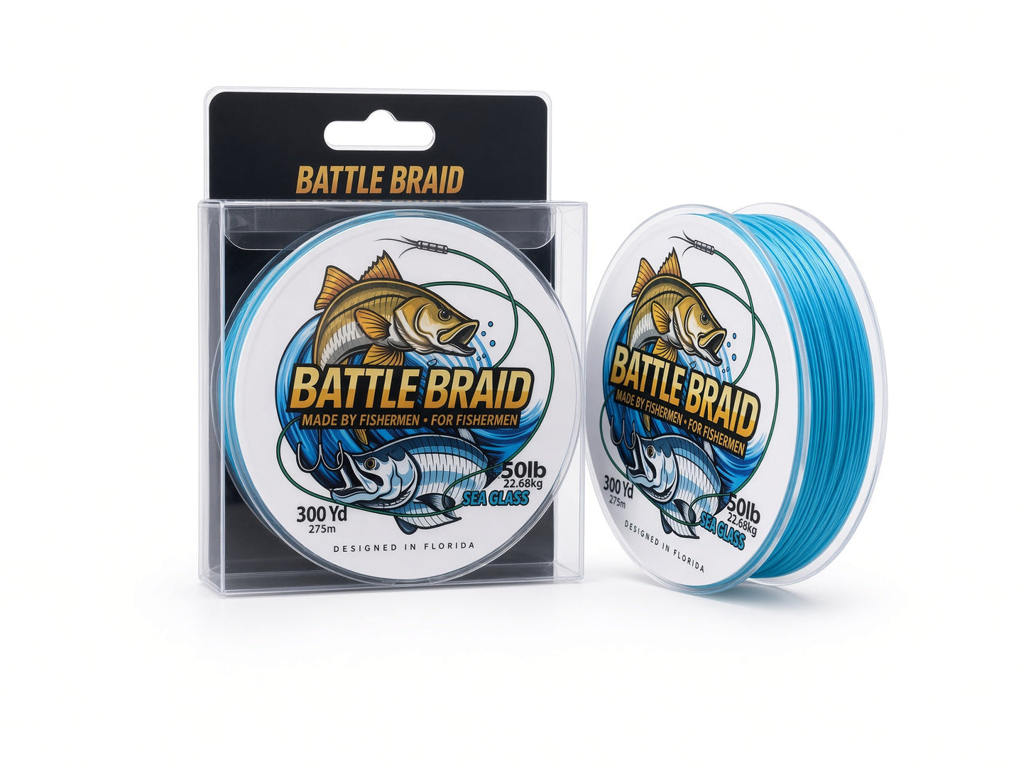 Sea Glass 300 Yard Spool 8x PE Fishing Braid