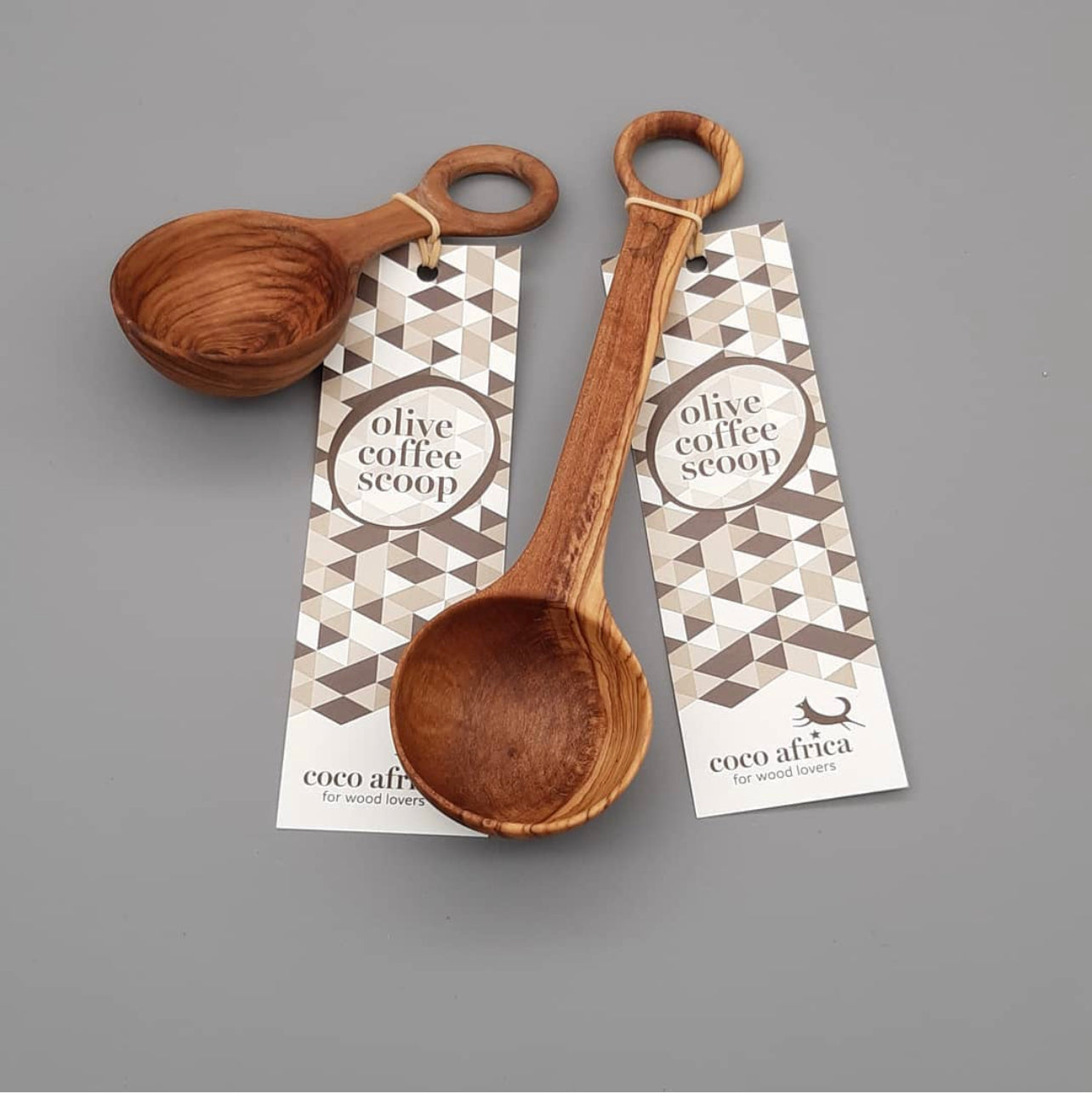 Cuillère à sel et à café en bois artisanal