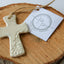 Lace-Embellished Flared Cross Ornament - Korvel