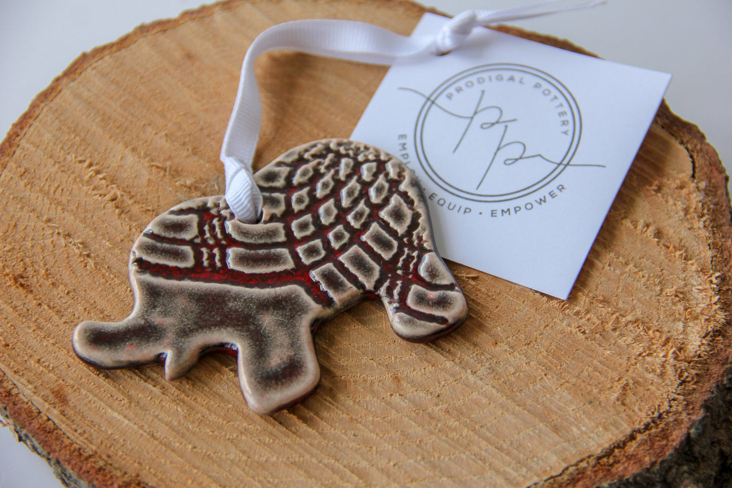 Charming Handmade Elephant Holiday Ornament - Korvel