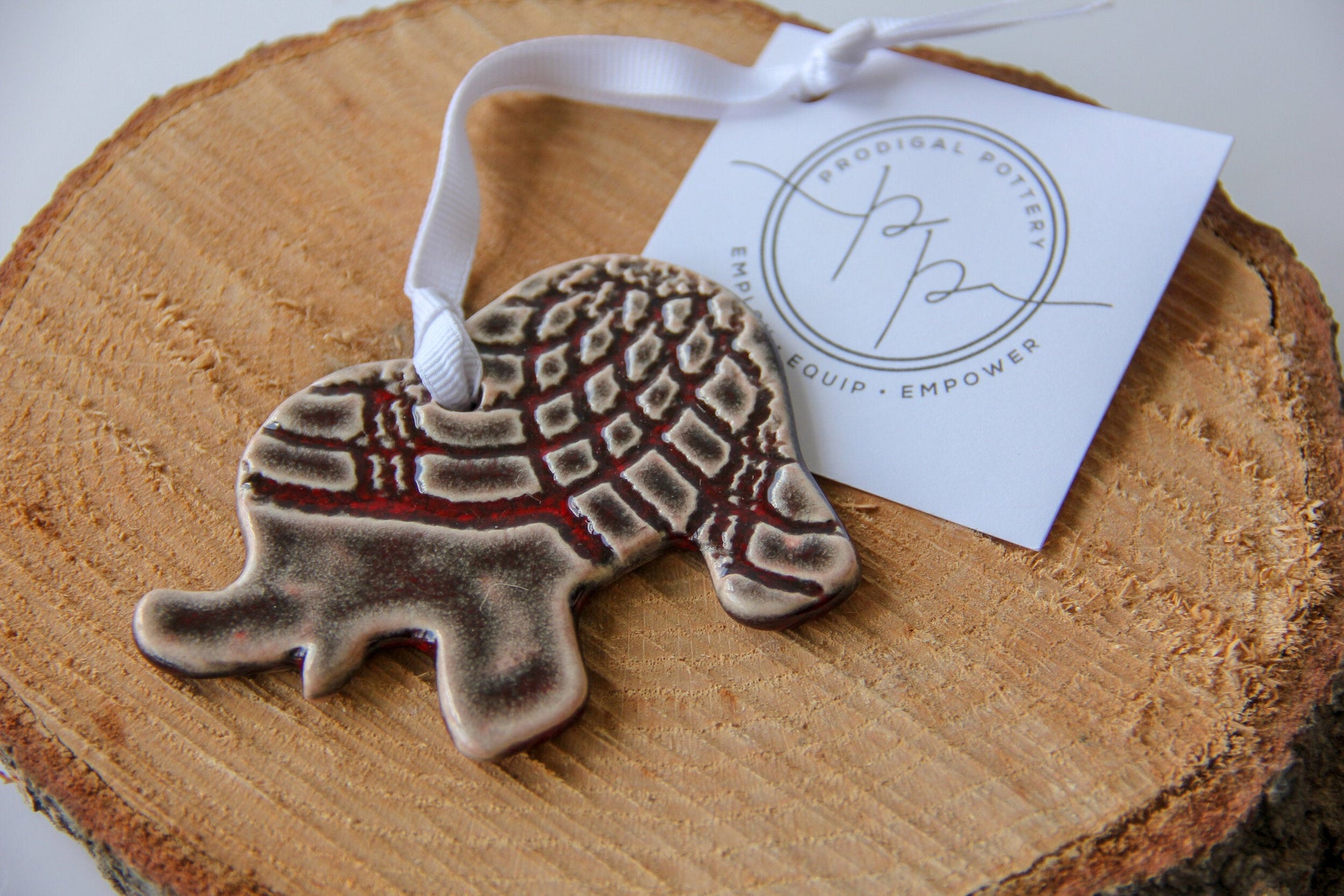 Charming Handmade Elephant Holiday Ornament - Korvel