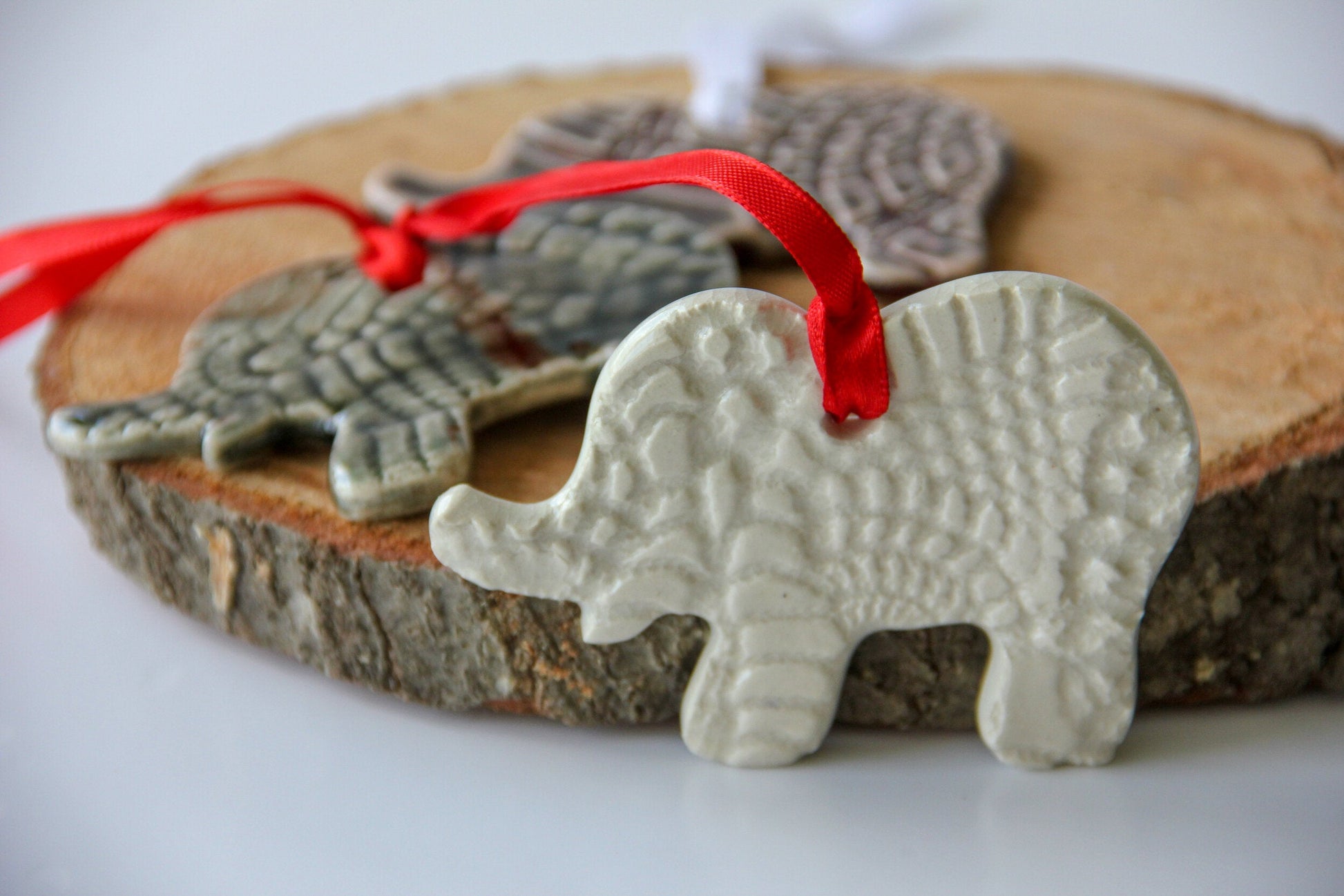Charming Handmade Elephant Holiday Ornament - Korvel
