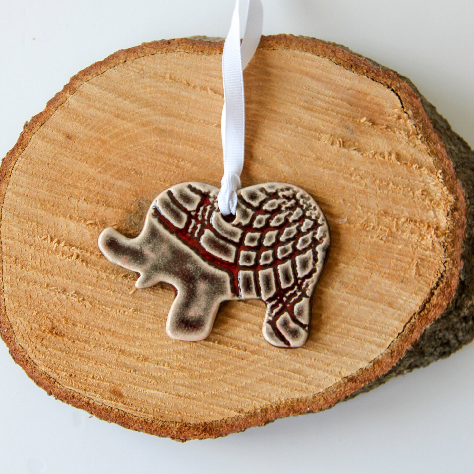 Charming Handmade Elephant Holiday Ornament - Korvel