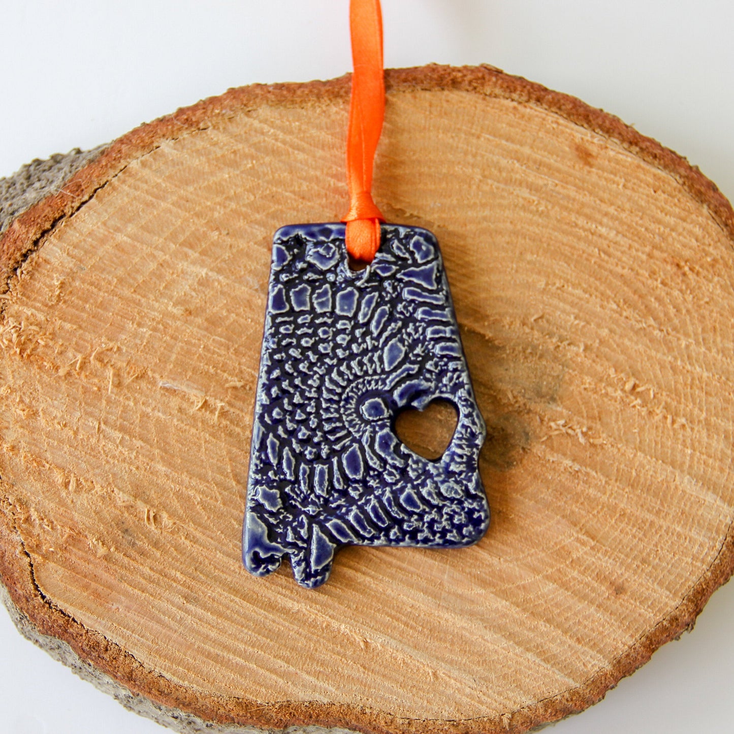 Auburn Spirit Alabama Heart Ornament - Korvel