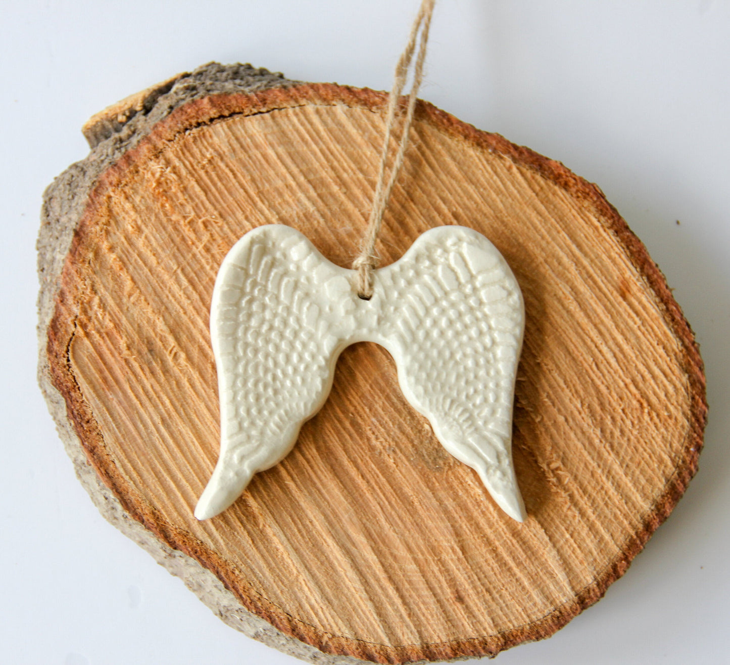 Handcrafted Angel Wing Holiday Ornament - Korvel