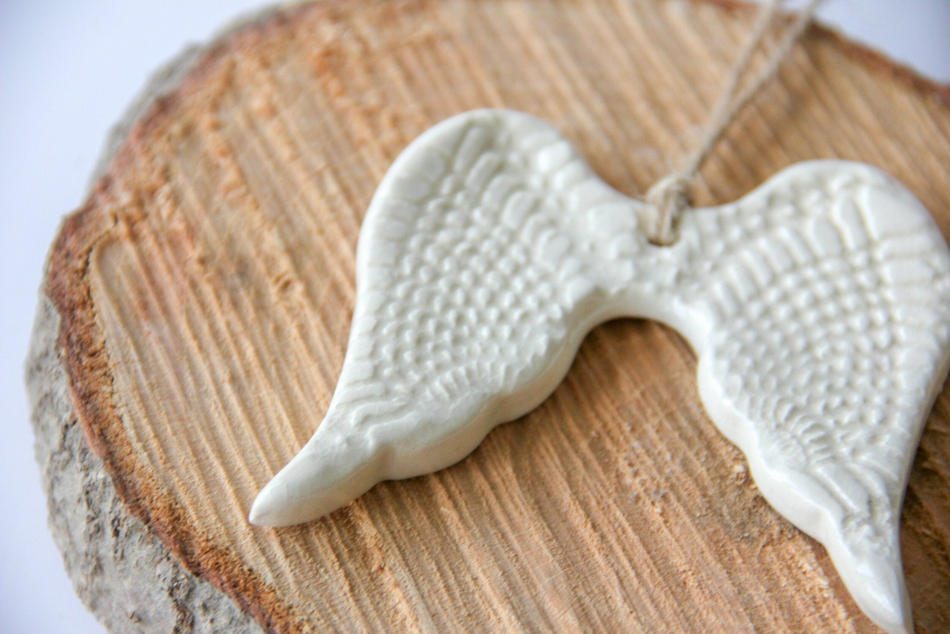 Handcrafted Angel Wing Holiday Ornament - Korvel