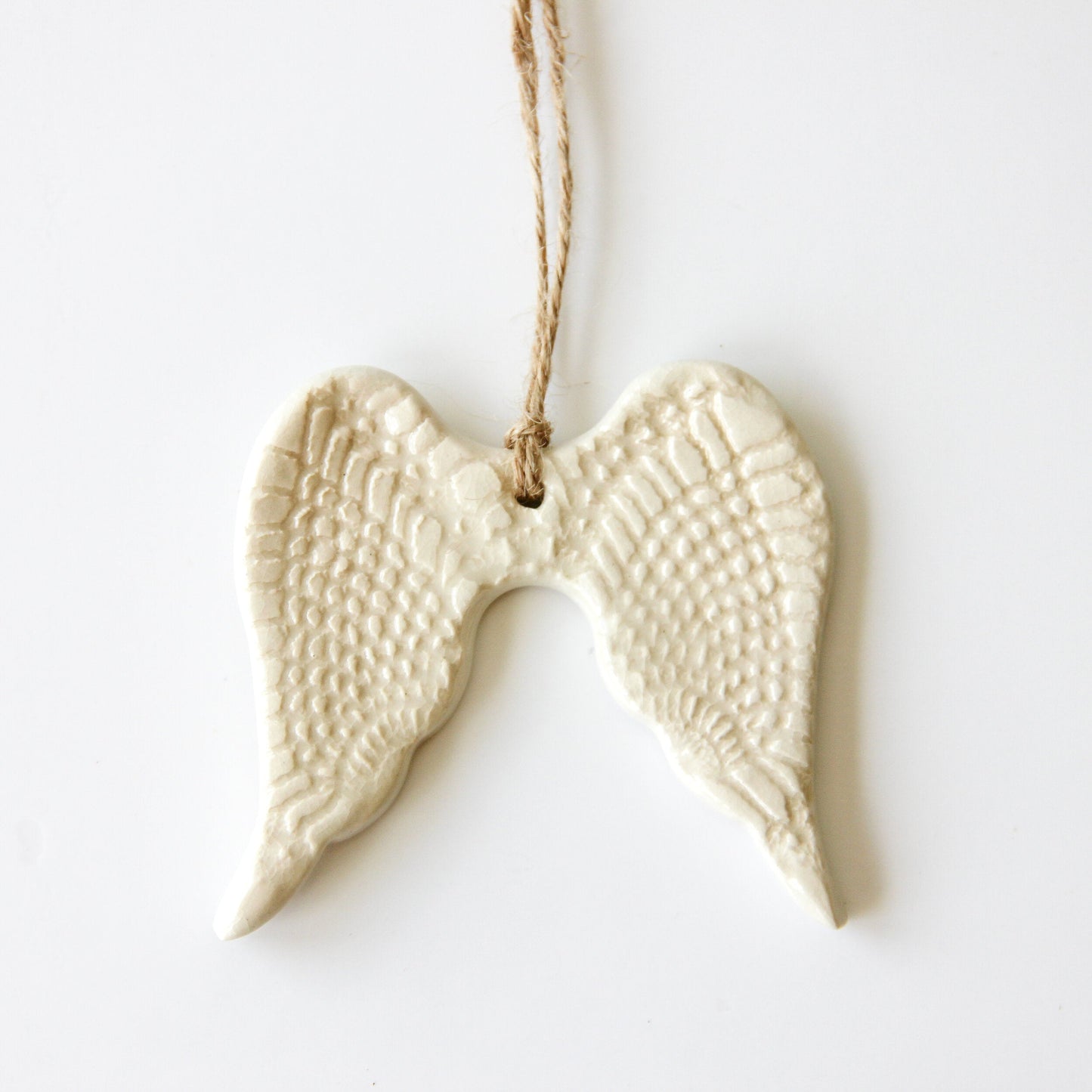 Handcrafted Angel Wing Holiday Ornament - Korvel