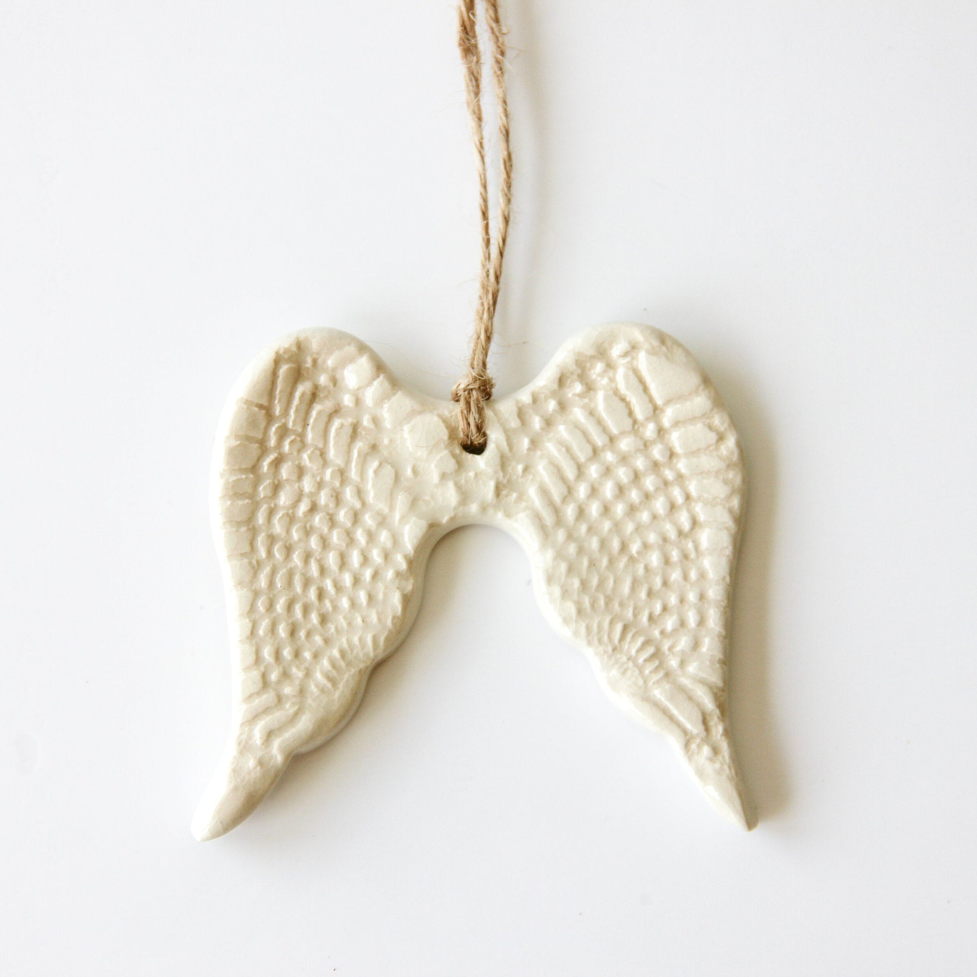 Handcrafted Angel Wing Holiday Ornament - Korvel