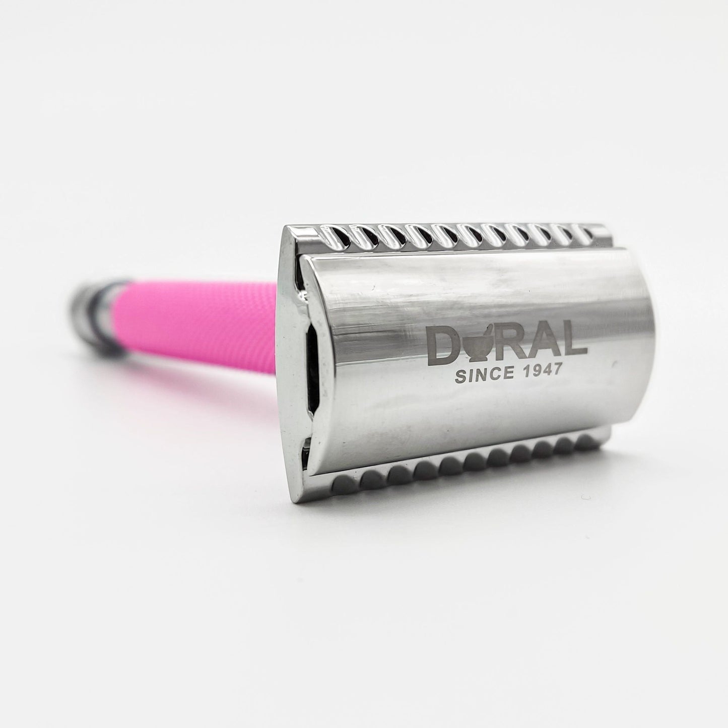 Dural Heavy Stroud Head Double Edge Safety Razor - Rosa/Plata